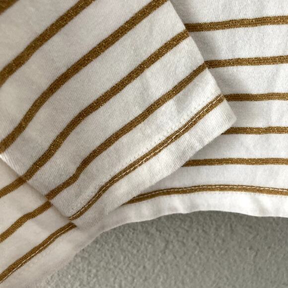 Crewcuts Stripes & Plaid Holiday Outfit - Ruffle Collar Top, Leggings - 4/5 - Picture 4 of 13